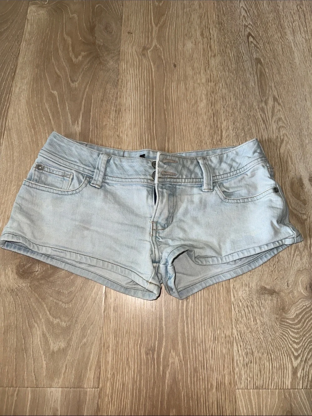 Hollister Light Blue Denim Short Shorts